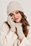 Women's Winter Beanie Gloves Set, Plush, Soft Textured Knitted Warm Gloves, Set of 2