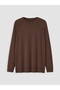 Alita City Lcw Modest Brown Oval-Necked Women's Knitwear Sweater with a Difference - 5