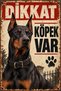Doberman Beware of Dog Metal Sign Retro Decorative Warning Sign 30X40 cm
