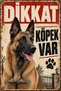 Belgian Malinois Beware of Dog Retro Metal Wall Sign 30X40 cm