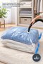 2 Pieces Vacuum Storage Bags – Vacuum Cleaner Valve-Protected Leak-Proof Zippered Transparent 100X130 cm Quilt Blanket Storage Vacuum Storage Bag
