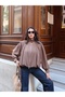 Women's Collar Button Detailed Zippered Flowy Balloon Sleeve Seasonal Jacket - 3