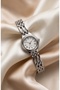Women's Steel Watch Minimal Silver Color Roman Numeral Vintage Watch Old Money Luxury Classic Elegant Stylish Women's Wristwatch |   Limited Edition 2027 - 5