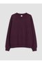 Özmarka New Season Plum Color Crew Neck Girls' Tracksuit Set - 2