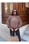 Women's Collar Button Detailed Zippered Flowy Balloon Sleeve Seasonal Jacket
