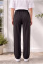 Women's Black Palazzo Cut Combed Cotton Sweatpants High Waist Loose Leg Casual Comfortable - 6