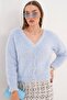 Women's Tess V-Neck Buttoned Soft Textured Knitwear Cardigan