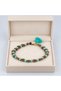 Turquoise Beaded Antique-Look Metal Detailed Tasseled Bohemian Women's Bracelet - 3