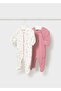 Baby Girl Pajamas Ecru-Pink 2-Pack
