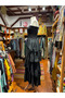 Black Color Ibiza Strapless Layered Bohemian Dress - 5