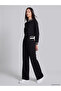 Two Mt Shop Quality Lcw Everyday Black Diving Fabric Plain Standard & Regular Women's Sweatpants