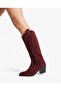 Kod.101, Western Style, Low-Cut, Thick Heel, No Laces or Zippers, Side Tassel, Boots, Genuine Leather - 4