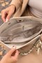 Women's New Season Scarf Detailed Chain Strap Stylish Hand and Shoulder Bag Shopper - 6