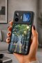 Gm 26 Pro Compatible Printed, Matte Black, Soft Silicone, Protective, Shock Absorbing Cover, Case