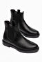 Women's Leather Black Elastic Boots with Thermo Sole - 4