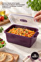 10-Piece Rectangular Microwave Storage Container Set – Plum Body with Transparent Lid, Microwave and Dishwasher Safe, Leak-Proof Food Storage Container