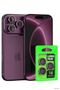 Ilkestor Newface iPhone 18 Pro Max Raze Metal Camera Lens (12541) - Burgundy
