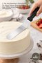 3 Pieces Stainless Steel L-Type Pastry Spatulas – L-Type Cake Spatula, for Basting and Ganache Spreading, Non-Slip Black Handle, Offset Icing Spatula