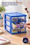 5 Pieces Mini 3-Drawer Nightstand Organizer – Plastic Desk Organizer with Clear Drawers, Jewelry Box Organizer, Hobby and Stationery Storage Drawer
