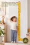 3 Pieces Giraffe Height Measuring Sticker – Children's Room Wall Sticker, Yellow Design, Adhesive Double-Sided Tape, Development Tracking, Height Chart