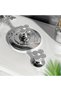 1pc Luxury Floral Pattern Toilet Flush Button - Bathroom Tank Lever, Elegant Push-Top Cover