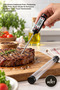 4 Pieces Digital Food and Kitchen Thermometer – Immersion Probe with Led Display, Stainless Steel Probe, Black Body and Protective Storage Tube, Food Thermometer