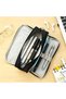Large Capacity Pencil Case with 3 Compartments - Black Multi-Functional Pen Bag for Office - 5