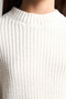 Gerippter Strick-Basic-Pullover mit Rundhalsausschnitt für Mädchen I0597A826AU - 4
