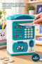 4 Pieces Electronic Atm Piggy Bank with Fingerprint and Password – Electronic Piggy Bank, Kids Savings Box, Fingerprint Piggy Bank, Pin Password Piggy Bank, Automatic Money Withdrawal