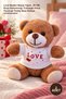 2 Pieces Plush Teddy Bear – White T-Shirt with Love Print, 25 cm Dark Brown Soft Plush Toy Teddy Bear Gift