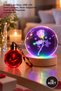 10 Pieces I Love You Design Lighted Glass Globe and Keychain Set – Crystal Glass Globe, USB Led Night Light, Color Changing Keychain, Keychain