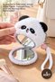 5 Cute Panda Plush Pocket Mirrors – with Keychain and Wrist Strap, Assorted Panda Figures, Soft Plush, 7.5 X 7.5 Cm, Keychain Mirror