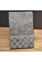1 Piece Patterned Gray Leather Notebook – Lined 192 Pages Notepad, Portable in a Bag, Meeting School Office Notebook Journal - 2