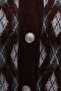 Double Pocket Patterned Buttoned Soft Knitwear Cardigan - Burgundy - 7