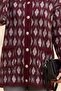 Double Pocket Patterned Buttoned Soft Knitwear Cardigan - Burgundy - 6