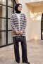 Double Pocket Patterned Buttoned Soft Knitwear Cardigan - Stone Color - 4