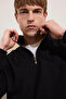 Regular Fit High Collar Half-Zip Basic Sweatshirt X7405Az26Au - 3
