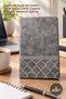 4Pcs Patterned Gray Leather Notebook – Lined 192 Pages Notepad, Portable in a Bag, Meeting School Office Notebook Journal
