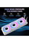 DH360D 360mm ARGB Liquid Cooler,3 Pre Installed Fans,Magnetic Digital Display,2000RPM,Intel 1700/AMD AM5,White - 3