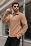 Mink Stand Collar Half Zipper Men's Sweatshirt E7211