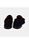 Women's Black Tassel Detailed Crocodile Printed Suede Loafer - 5