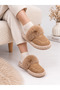 Luxury Fur Detailed Women's Home Slippers Soft Warm Slippers Dowry Gift Slippers Stc1364 - 2