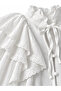 Odette Flounce Lace Detailed Tie-Up Shirt Women White - 3