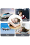 Inflatable Travel Pillow with Hoodie Support The Head Neck and Chin Comfortable and Washable Cover U-Shaped Neck Pillow with Storage Bag for Airplane Car Train Bus and Home Use Inflatable Pillow Grey - 8