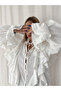 Odette Flounce Lace Detailed Tie-Up Shirt Women White - 2