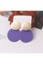 Xuping Purple Circle Gold Disc Dangle Earrings - Modern Non-Tarnish Anti-Allergic Colorfast Stylish Gift New Season Trend Women's Earrings - 2