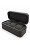 3-Zipper Watch Bag Pull up Synthetic Leather