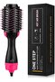 One Step Hair Dryer & Volumizer Hot Air Brush 2-in-1 Hair Dryer and Styler with Detachable Head, Negative Ionic Technology for More Volume and Easy Fast Salon Results