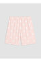 Ozmarka New Season Pink Printed Women's Shorts Pajama Set - 6