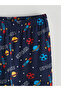 Peak New Season Navy Blue Patterned Boys' Pajama Set - 6